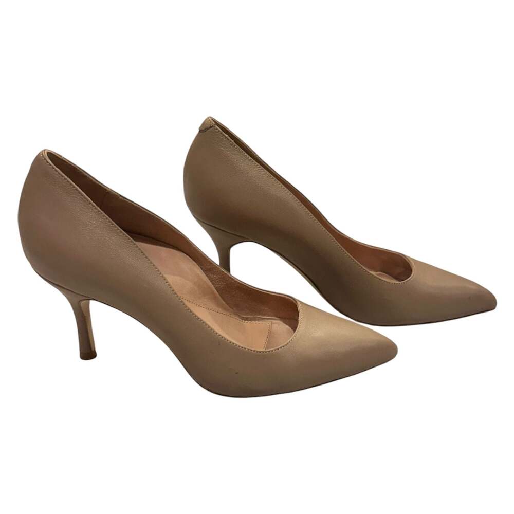 ALLY The All-Day Heel Nude Leather Pointed Toe Pumps Size 7 1/2 - Picture 2 of 7